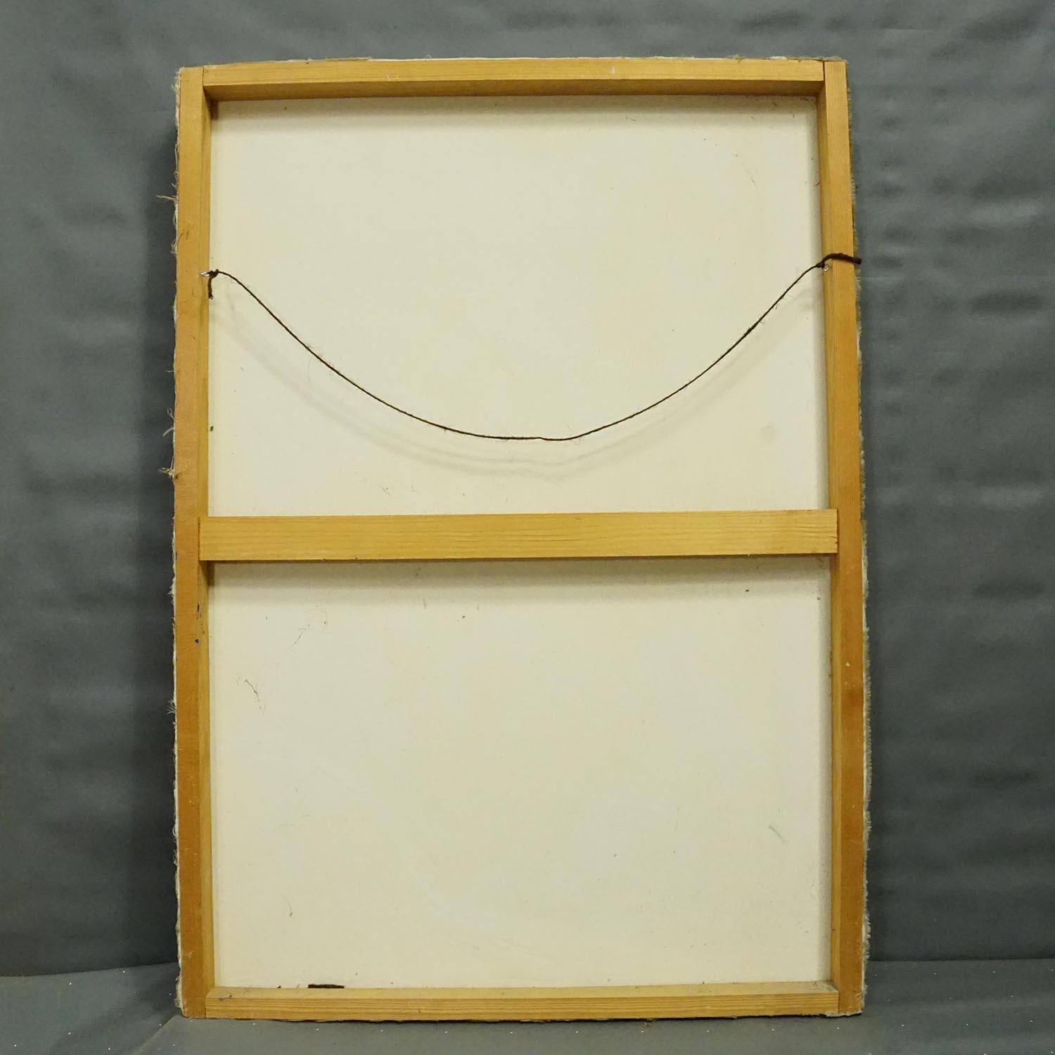 Siglo XX Pintura al óleo abstracta de Peter Robert Keil, Alemania Madera en venta