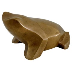 20th Century Abstract Bronze Frog Sculpture Gerard Boudin (1946 -2011)