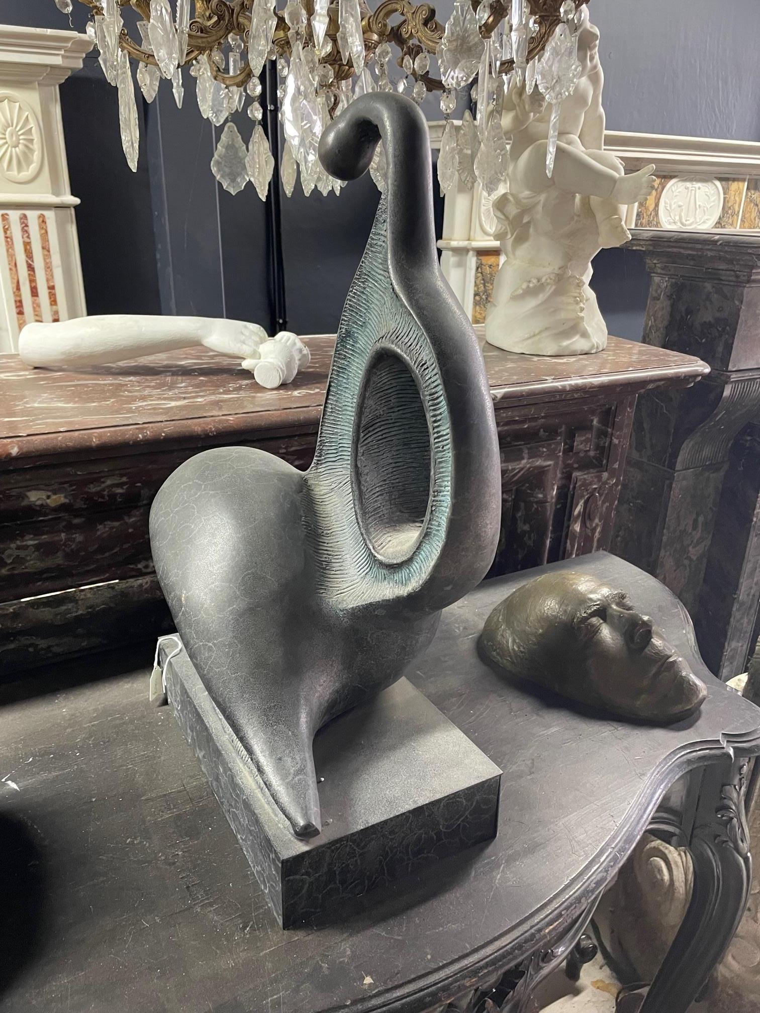 Mid-Century Modern 20th Century Abstract Bronze Sculpture For Sale