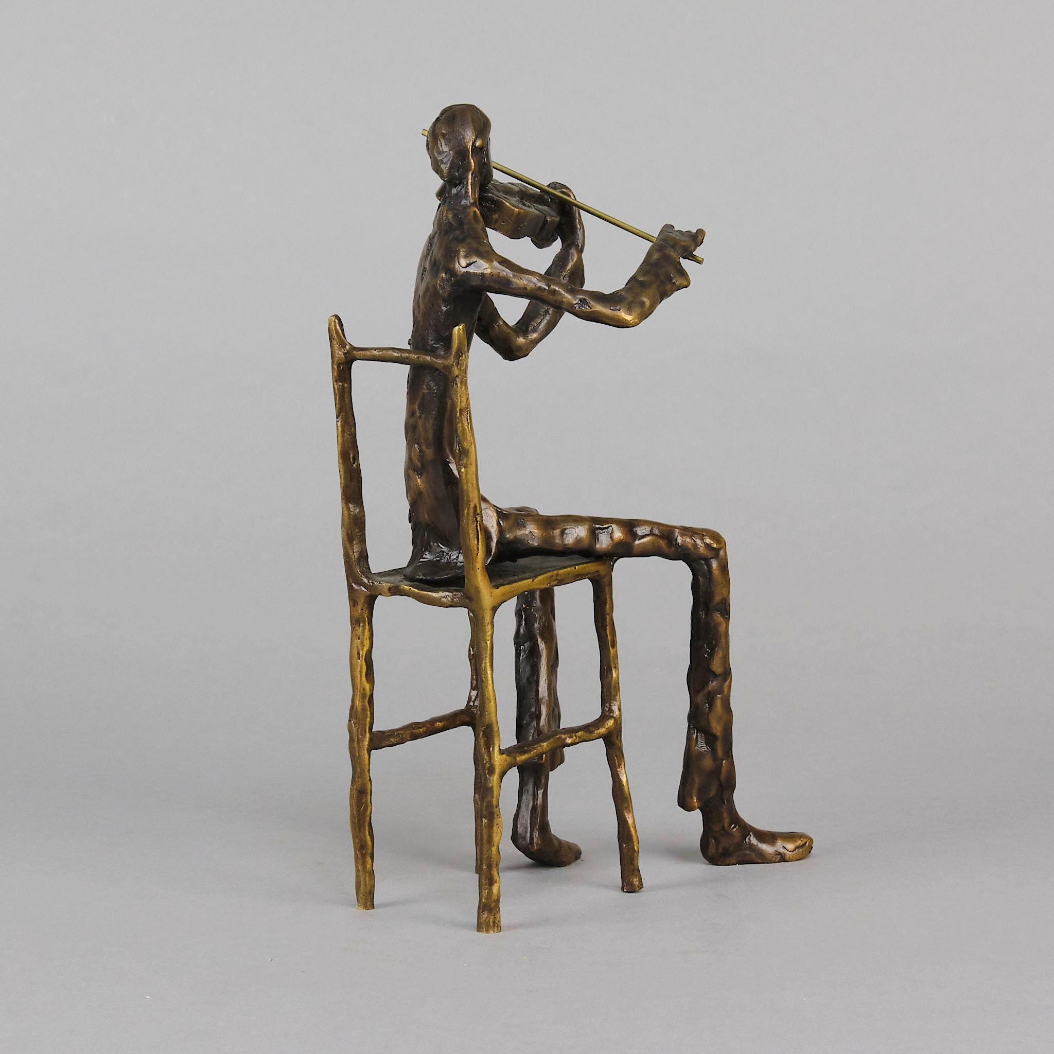 Sculpture abstraite du 20e siècle « Violoniste assis » de Bernard Kim Bon état - En vente à London, GB