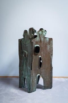 20th Century Abstract Brutalist Copper Sculpture, Circa 1950