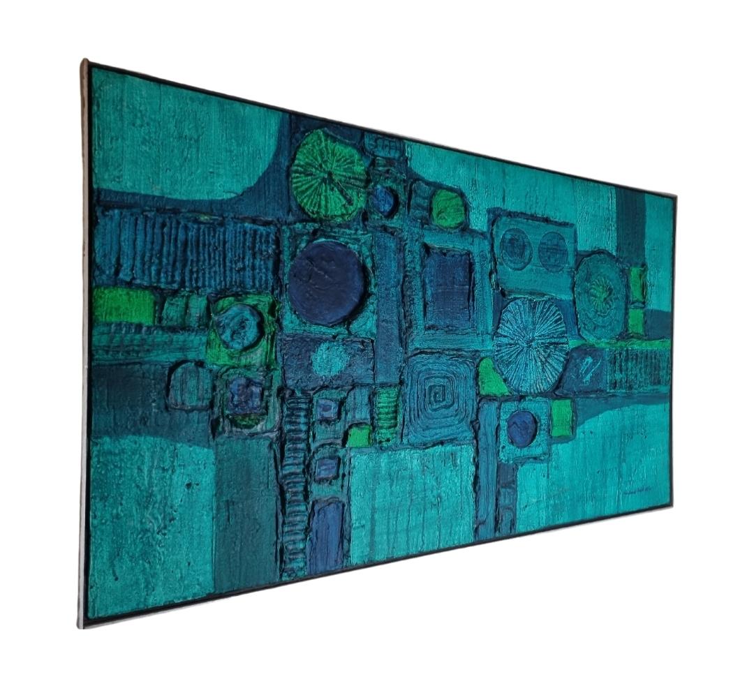 British 20th Century Abstract / Brutalist Painting by Rowland Fade  For Sale
