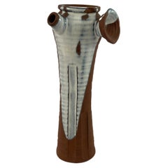 20th Century Abstract Double Opening Ceramic Vase