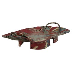 20th Century Abstract Hand Crafted Ceramic Tray