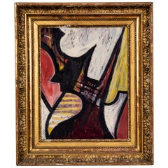20th Century Abstract Oil on Board