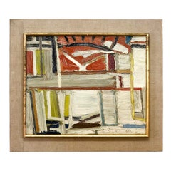 20th Century Abstract Painting of Books on a Shelf by Daniel Clesse