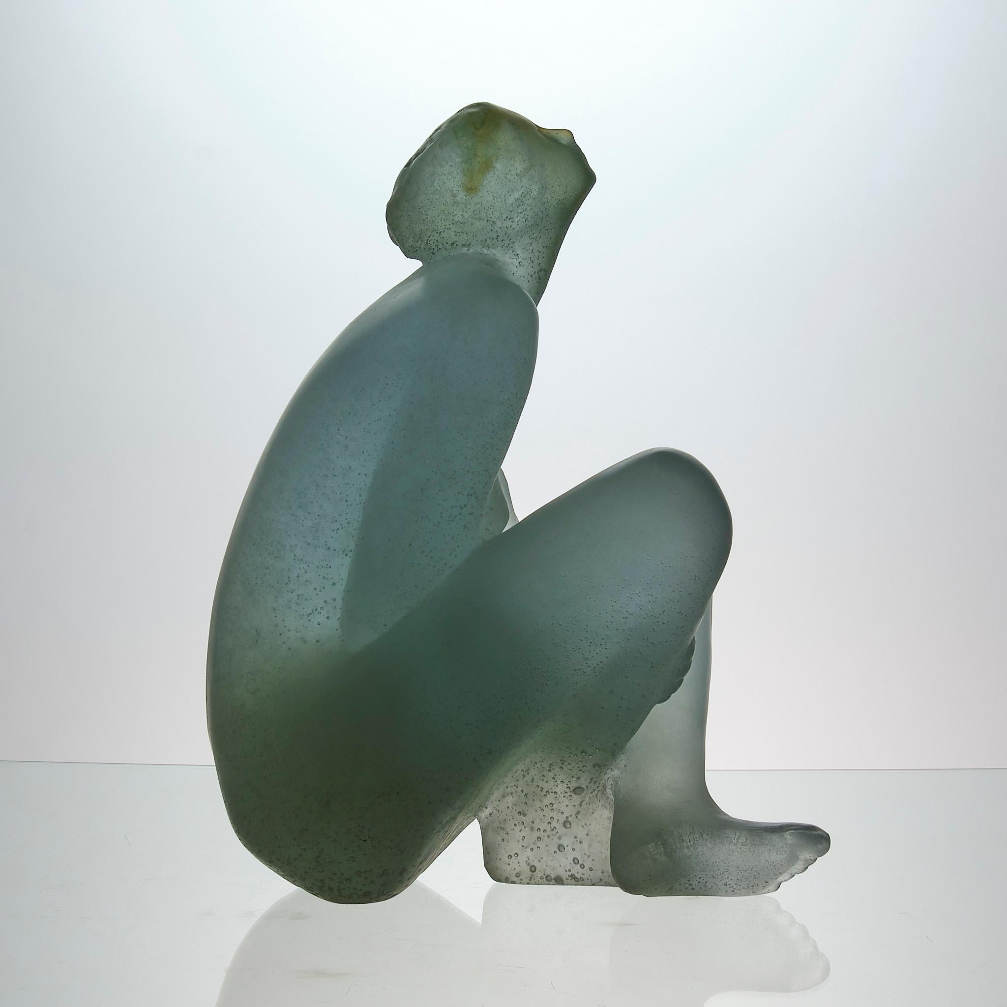 Français Pate de Verre abstraite du 20ème siècle 