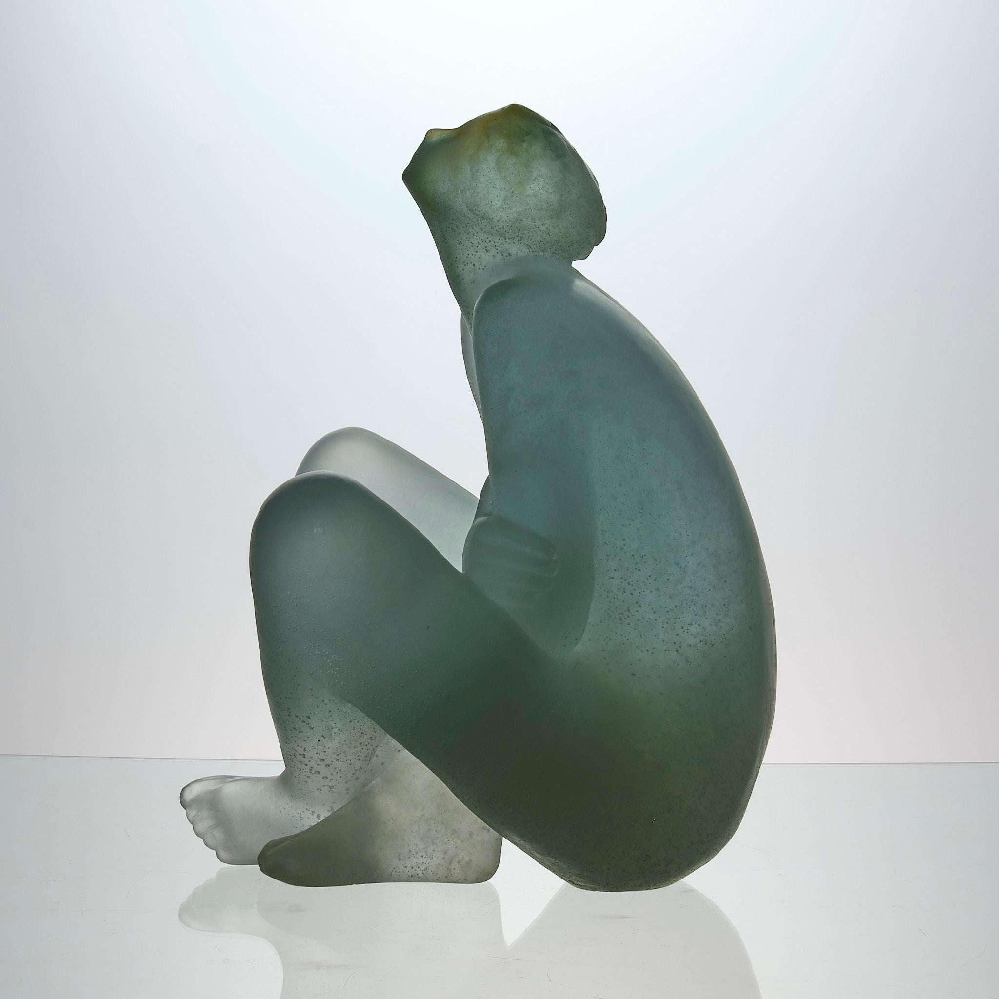 Pate de Verre abstraite du 20ème siècle 