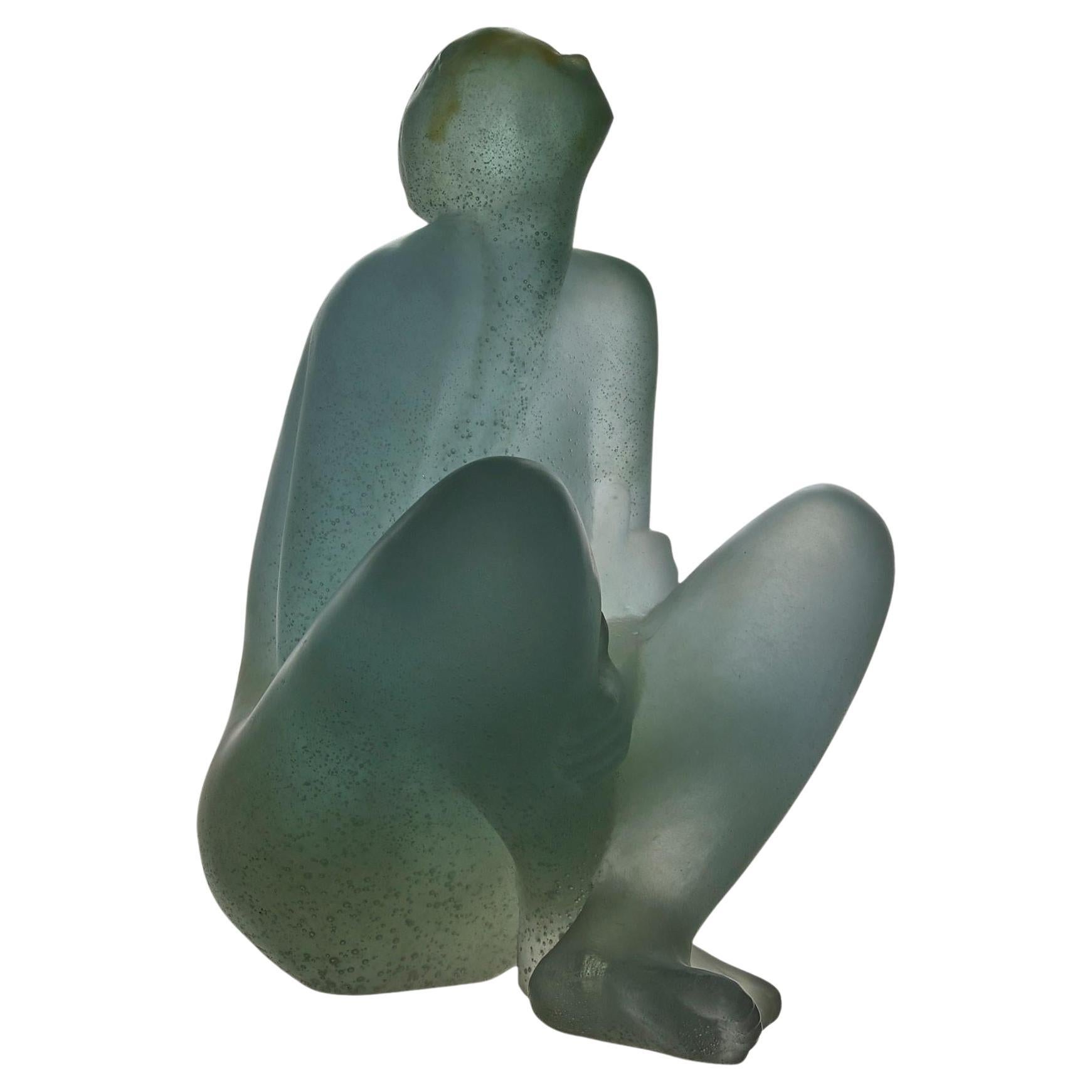 Pate de Verre abstraite du 20ème siècle "La Brise" par Louis Laubignat pour Daum