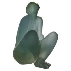 20th Century Abstract Pate de Verre "La Brise" by Louis Laubignat for Daum