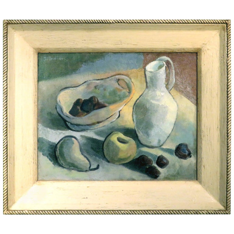 Mid Century Modern Still Life Painting by Denyse Gadbois, Canadian
