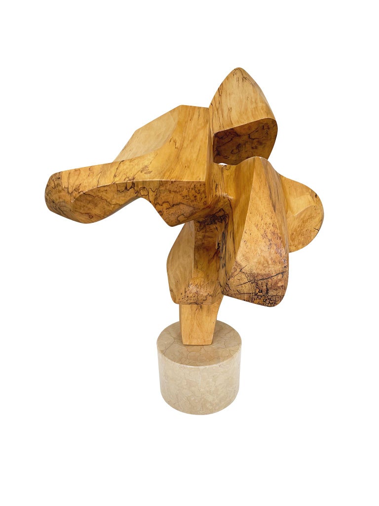 20th Century Abstract Wood Sculpture For Sale at 1stDibs