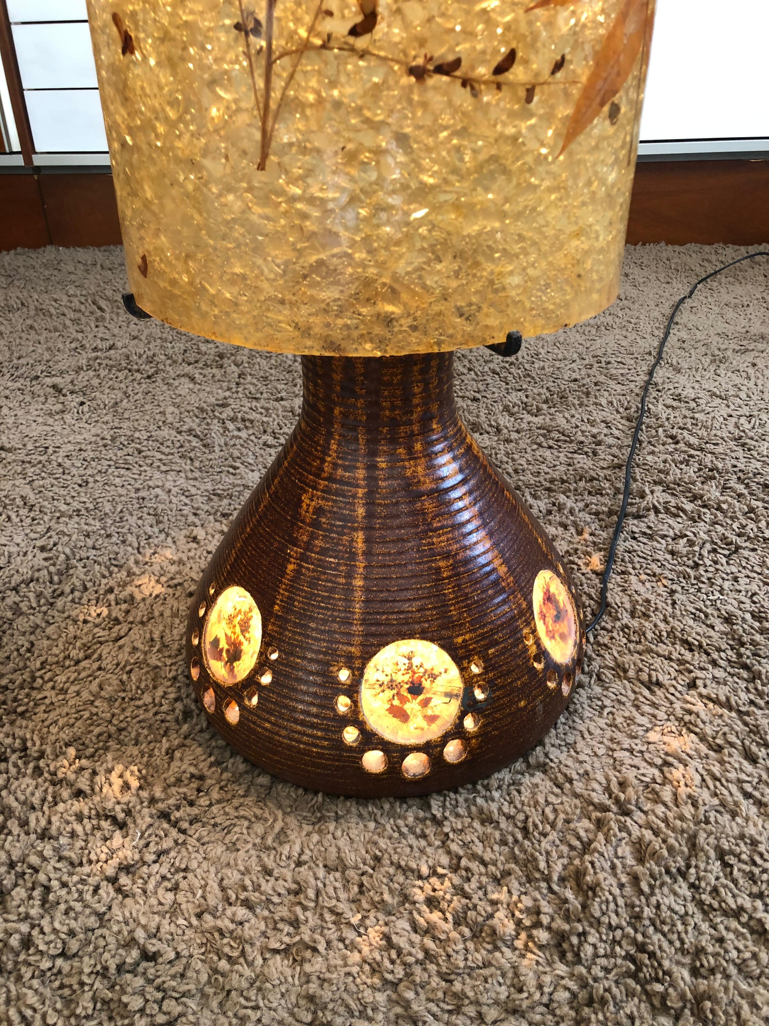 Mid-Century Modern 20th Century Accolay Lamp by Georges Pelletier Ceramic and Resin, 1970