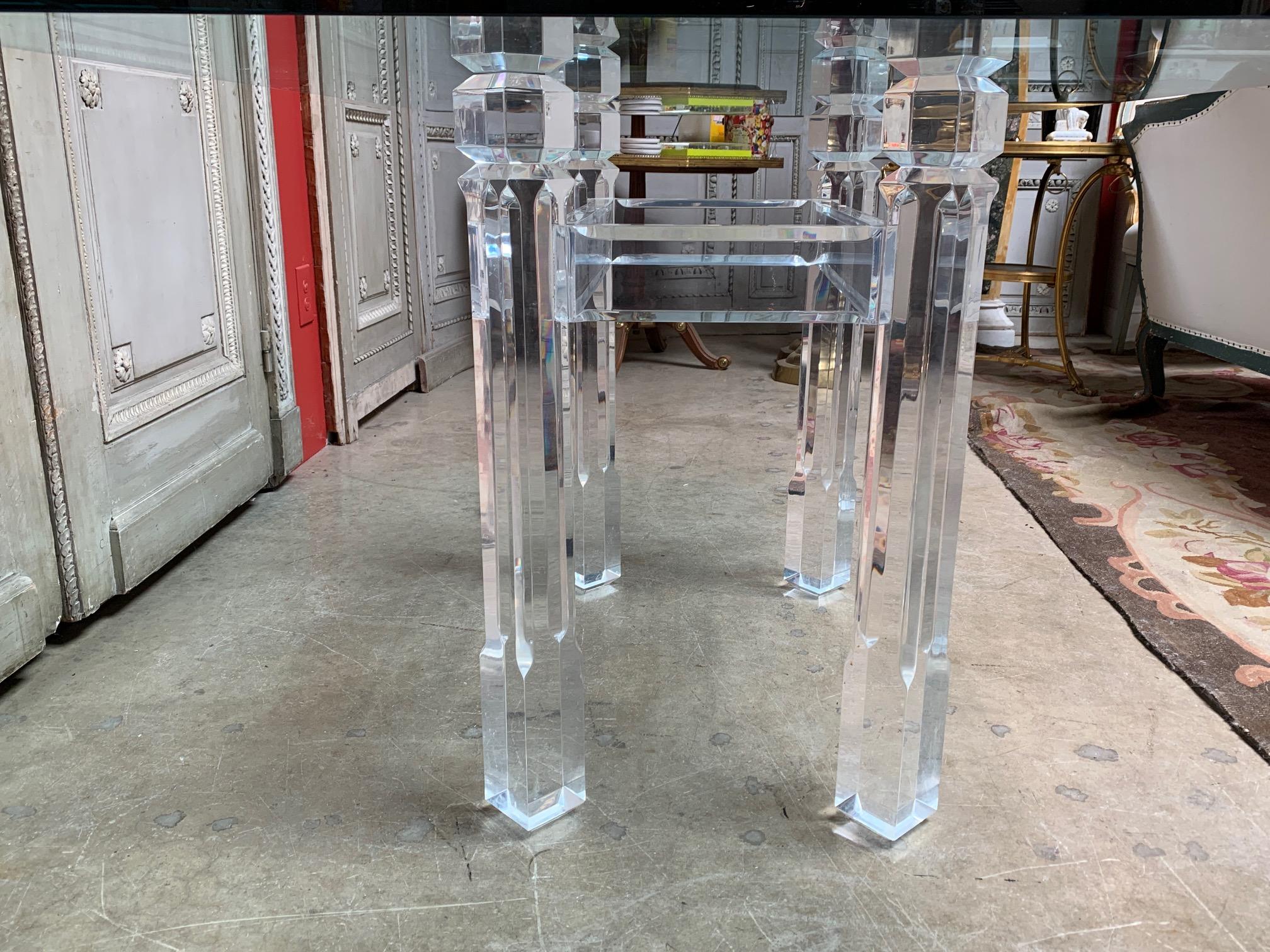 20th Century Acrylic and Glass Dining Table 4