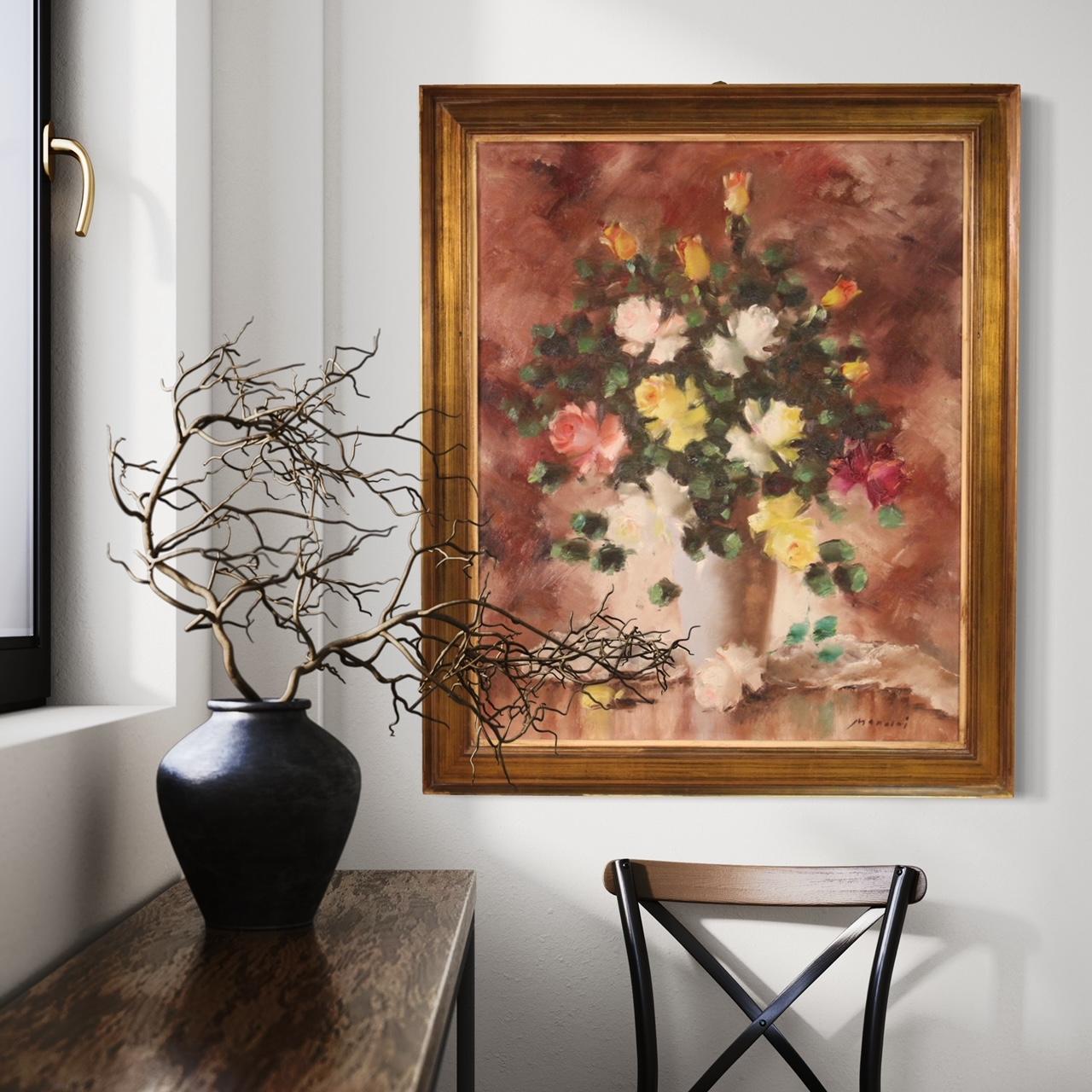 20th Century Acrylic on Canvas Spanish Signed Still Life Painting, 1960s For Sale 9