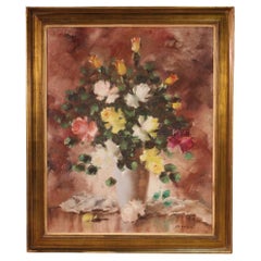 siglo XX Acrílico sobre lienzo Pintura española firmada Naturaleza muerta, 1960