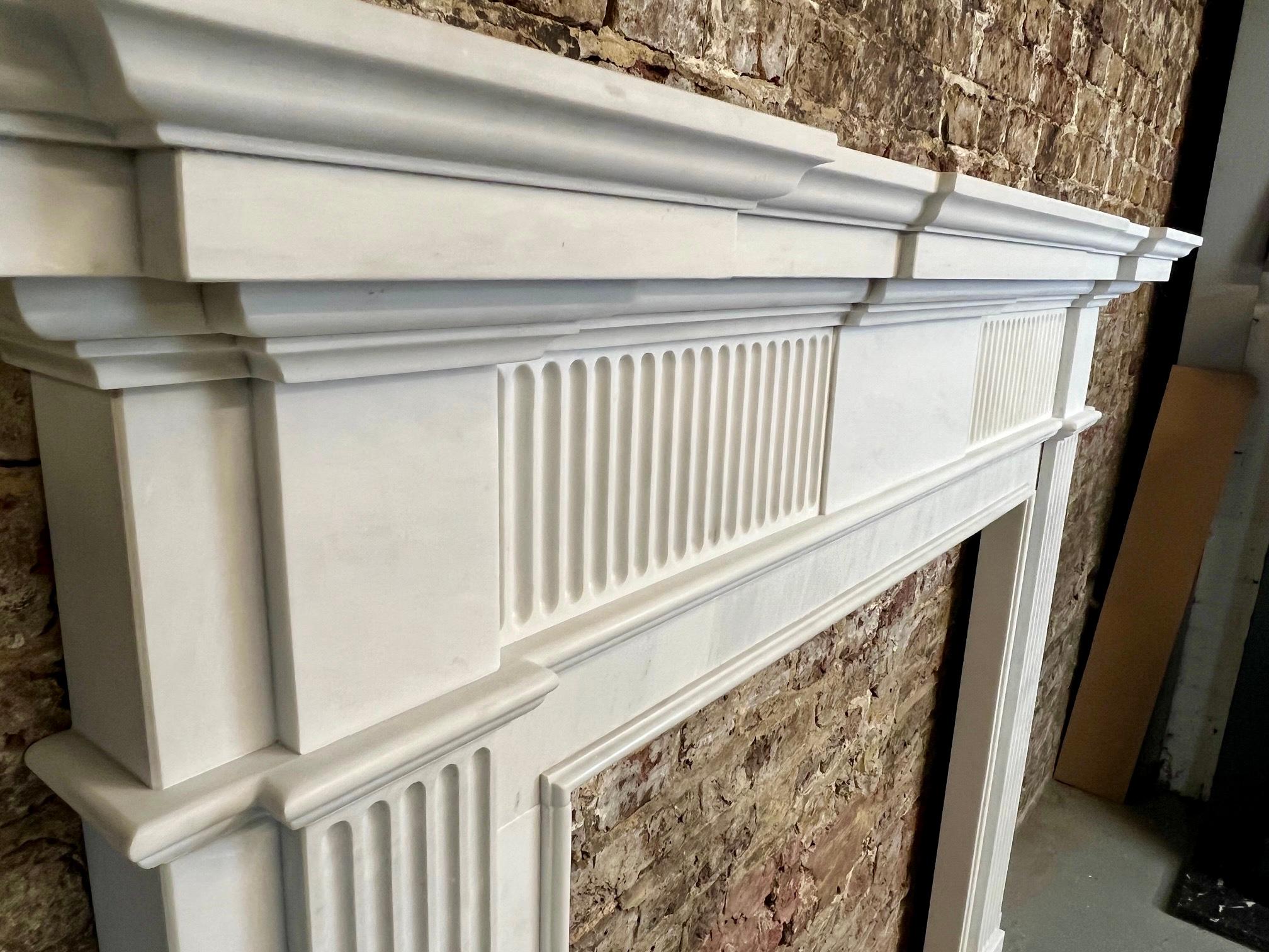 20th Century Adam Style Marble Fireplace Mantlepiece For Sale at 1stDibs