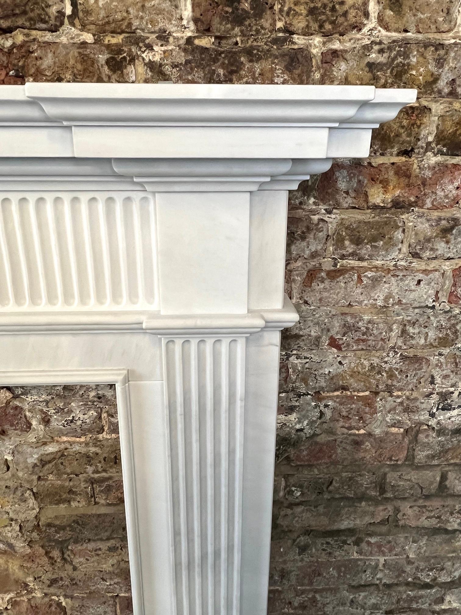 20th Century Adam Style Marble Fireplace Mantlepiece For Sale at 1stDibs