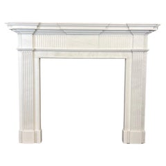 Vintage 20th Century Adam Style Marble Fireplace Mantlepiece