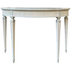 20th Century Adams Style Custom Painted Demilune Console, circa 1970s