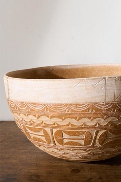 20th Century African carved Gourd bowl - No1