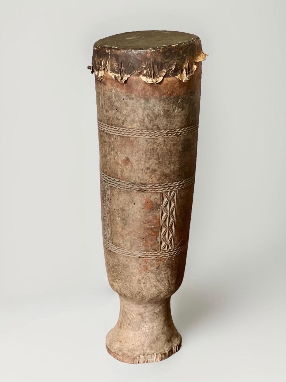 Tribal 20th Century African Ceremonial Drum