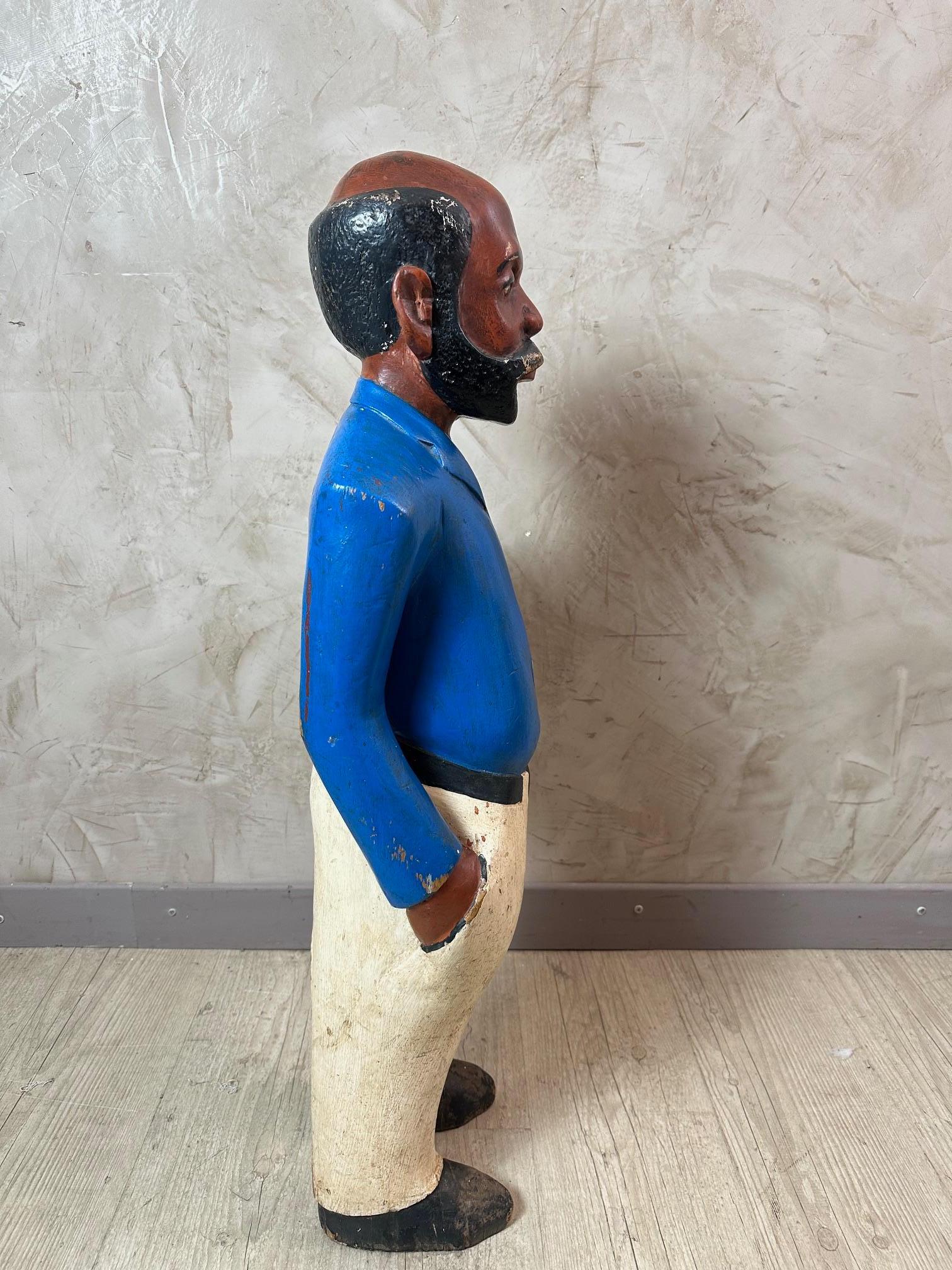 20th century African Colonial Wooden Statue, 1950s 5