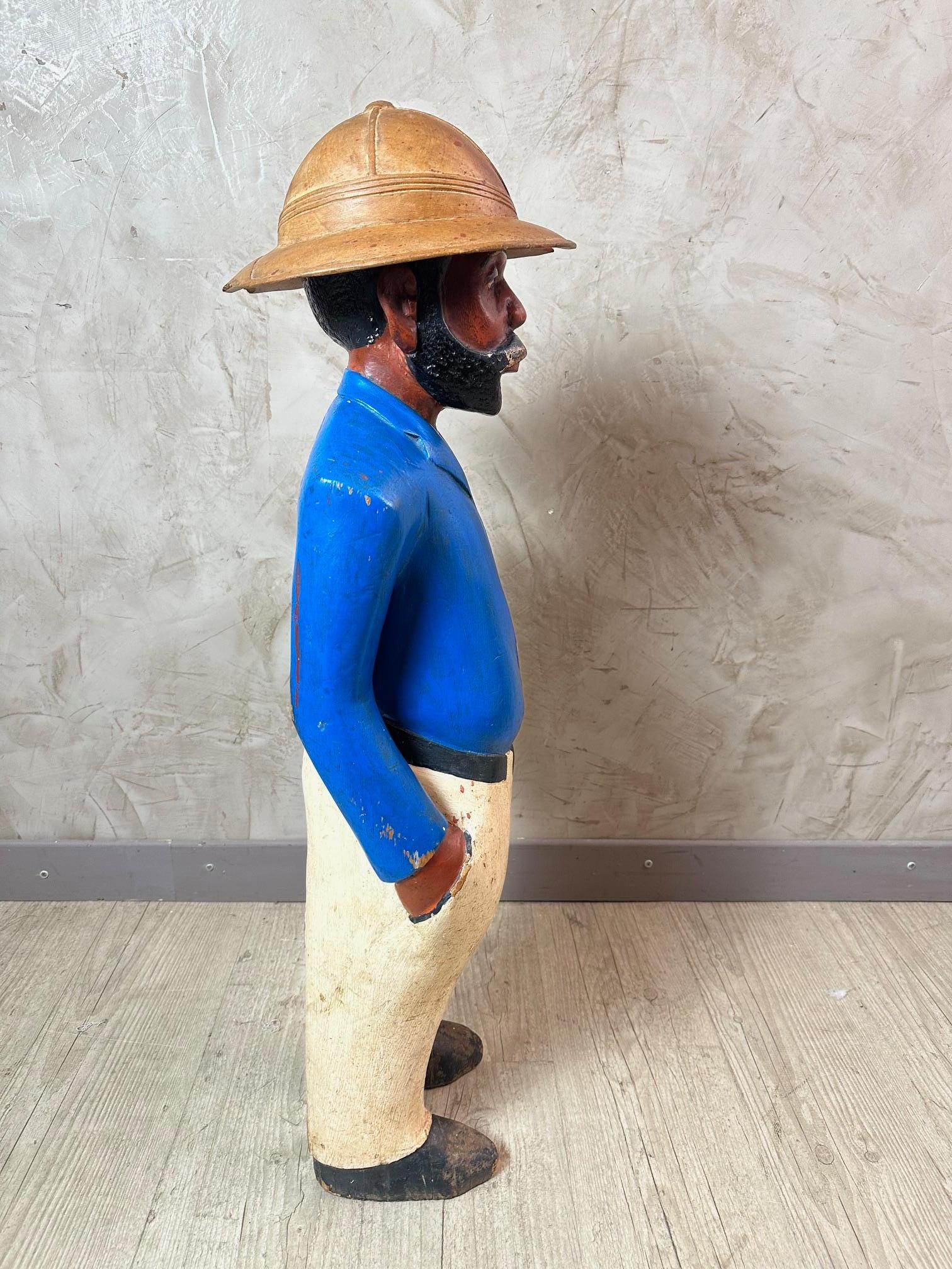 20th century African Colonial Wooden Statue, 1950s 8