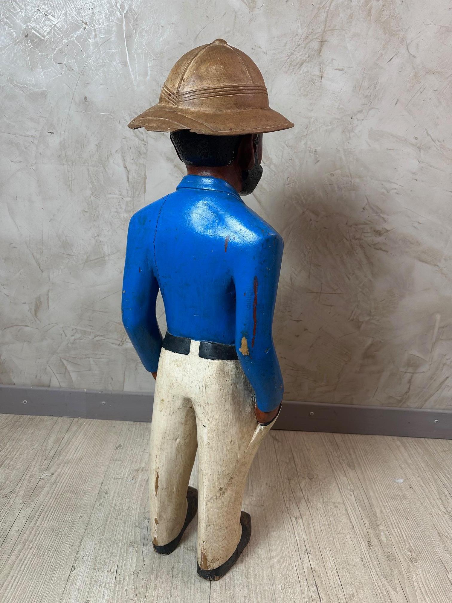 20th century African Colonial Wooden Statue, 1950s 9