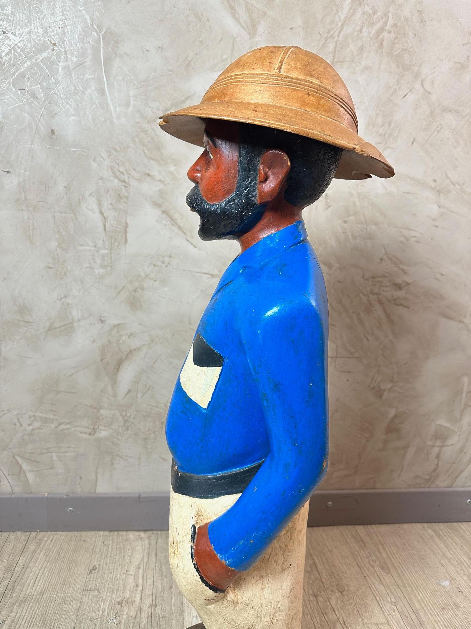 20th century African Colonial Wooden Statue, 1950s 11
