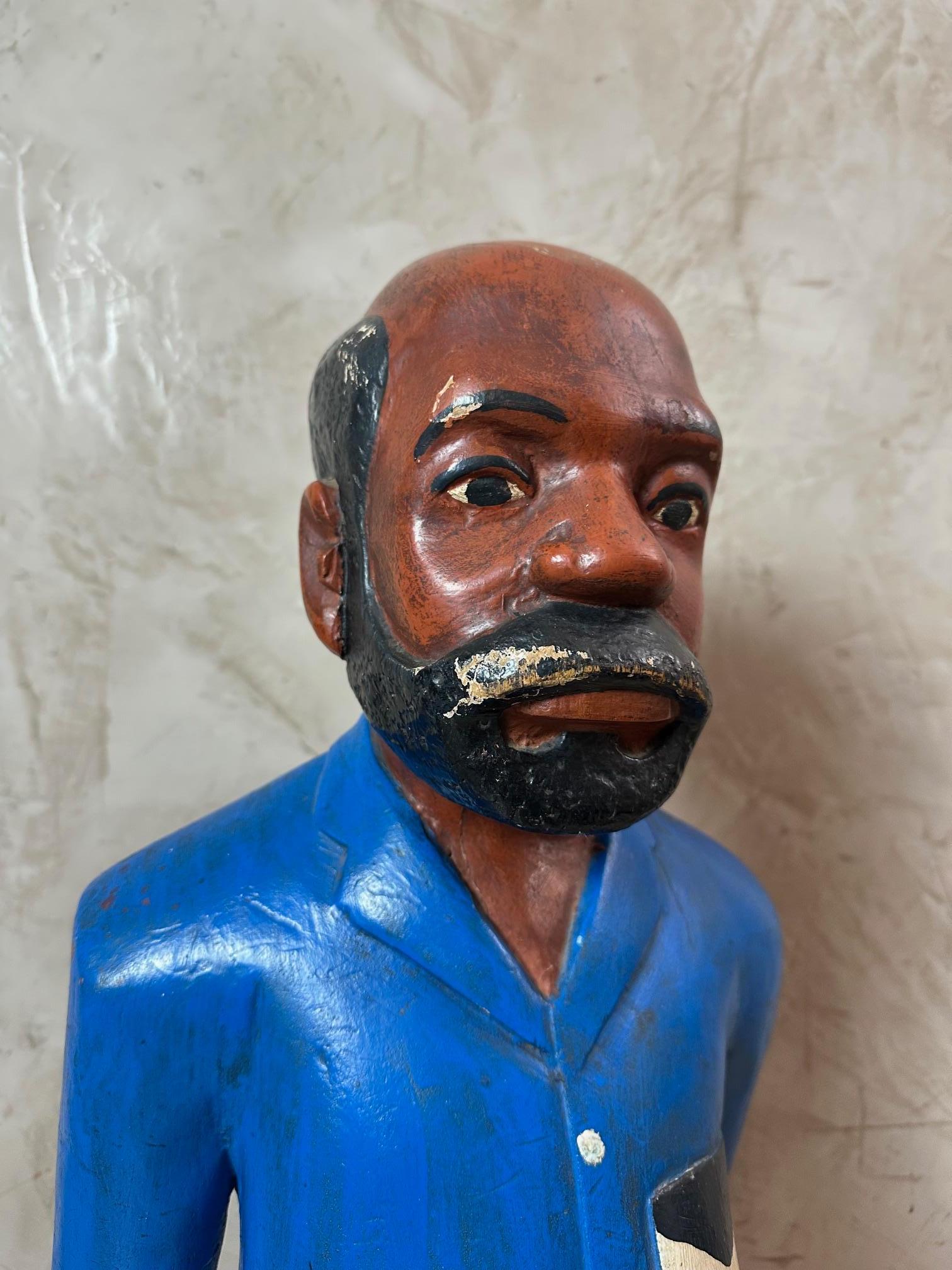 South African 20th century African Colonial Wooden Statue, 1950s