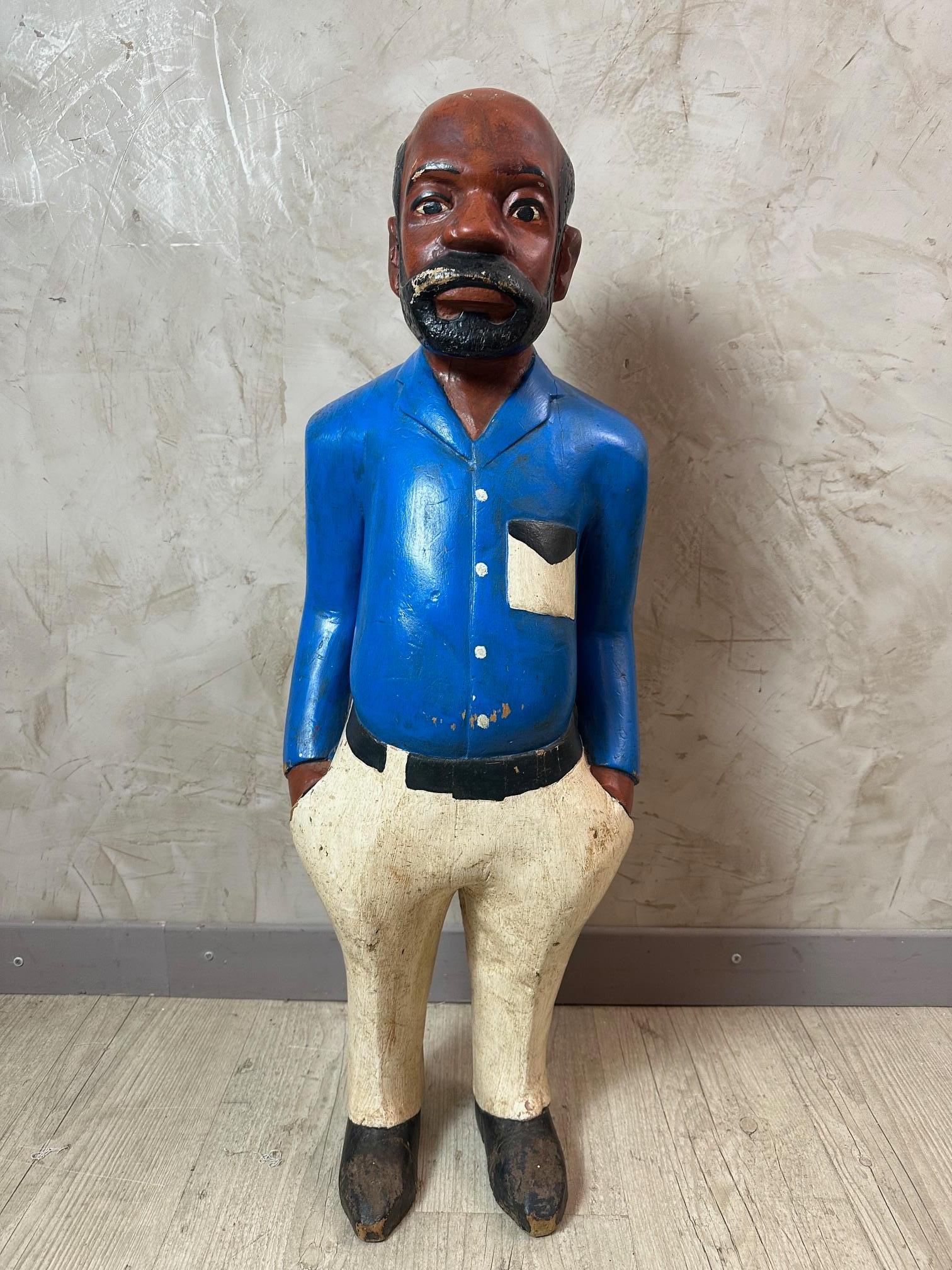 Mid-20th Century 20th century African Colonial Wooden Statue, 1950s