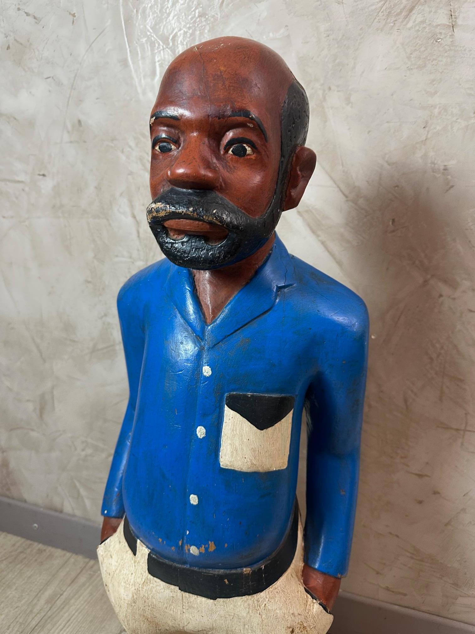20th century African Colonial Wooden Statue, 1950s 1
