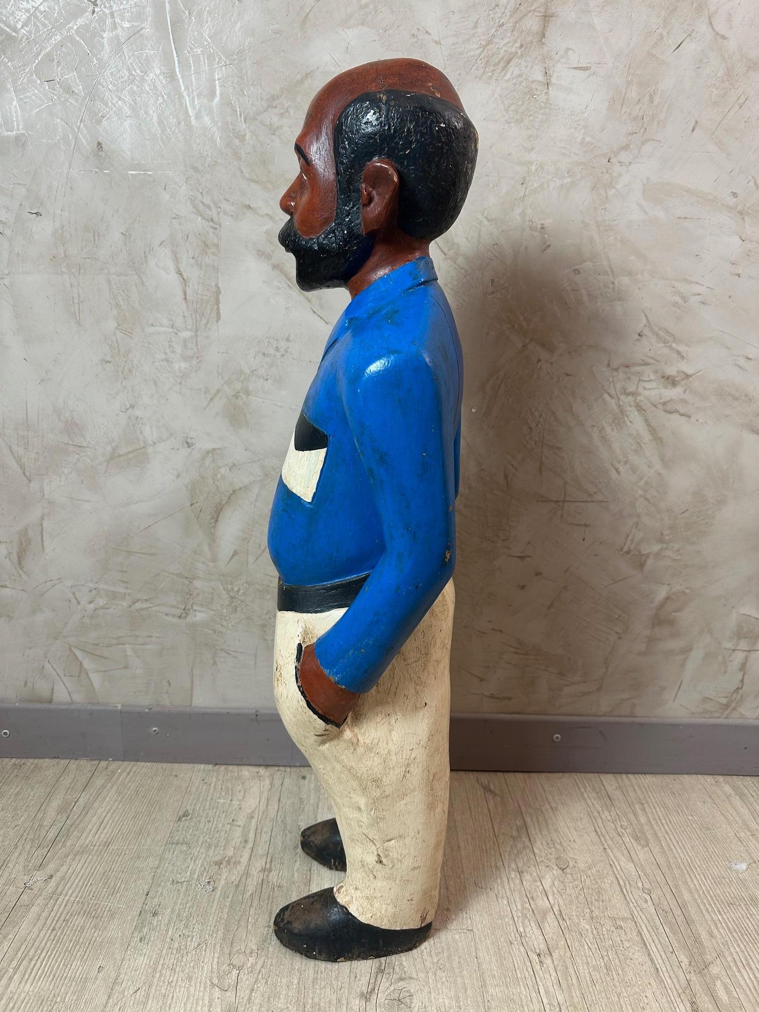 20th century African Colonial Wooden Statue, 1950s 2
