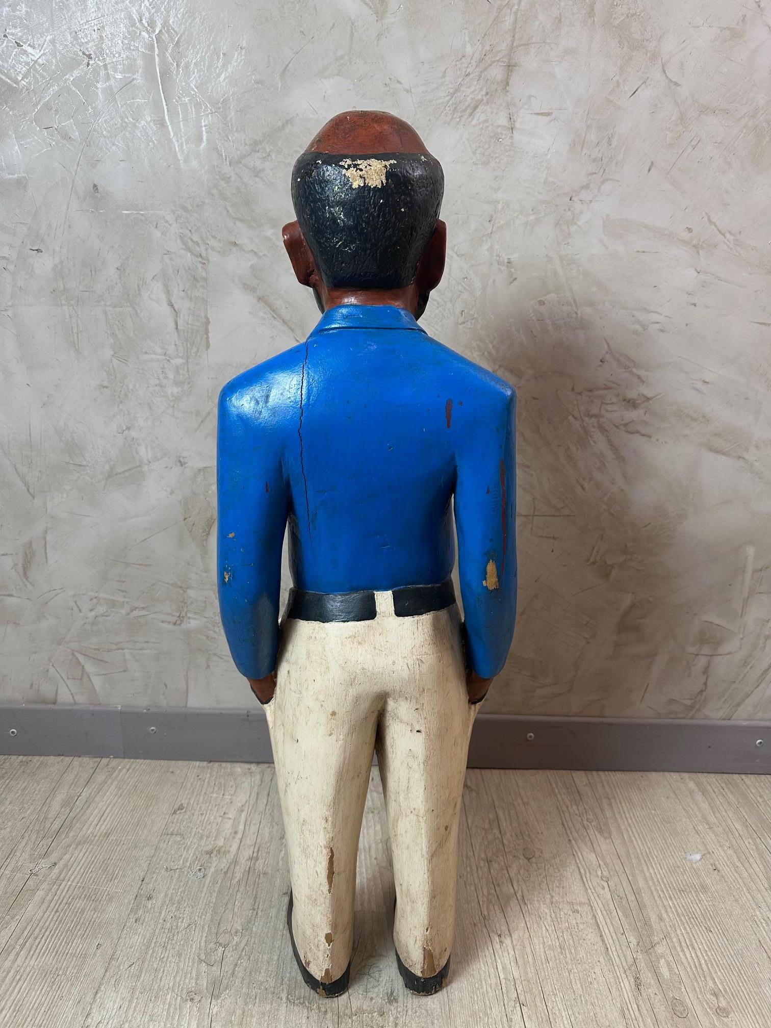 20th century African Colonial Wooden Statue, 1950s 3