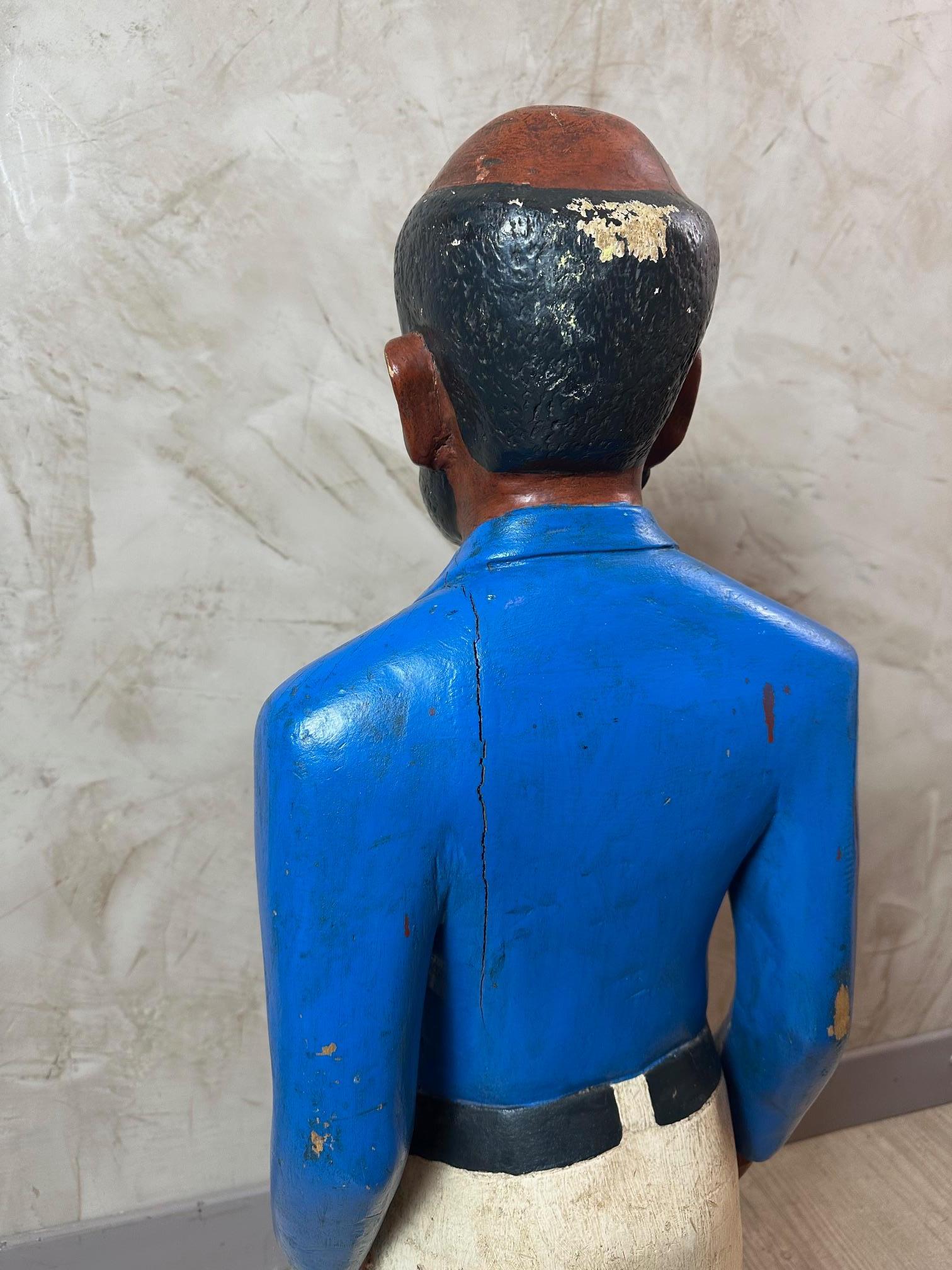 20th century African Colonial Wooden Statue, 1950s 4