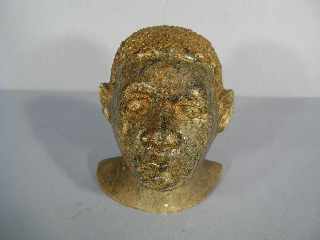 Escultura de escayola con cabeza africana del siglo XX -1Y29 en Bueno Estado en Bordeaux, FR