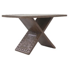 20th Century African Wooden Coffee Table With Original Patina