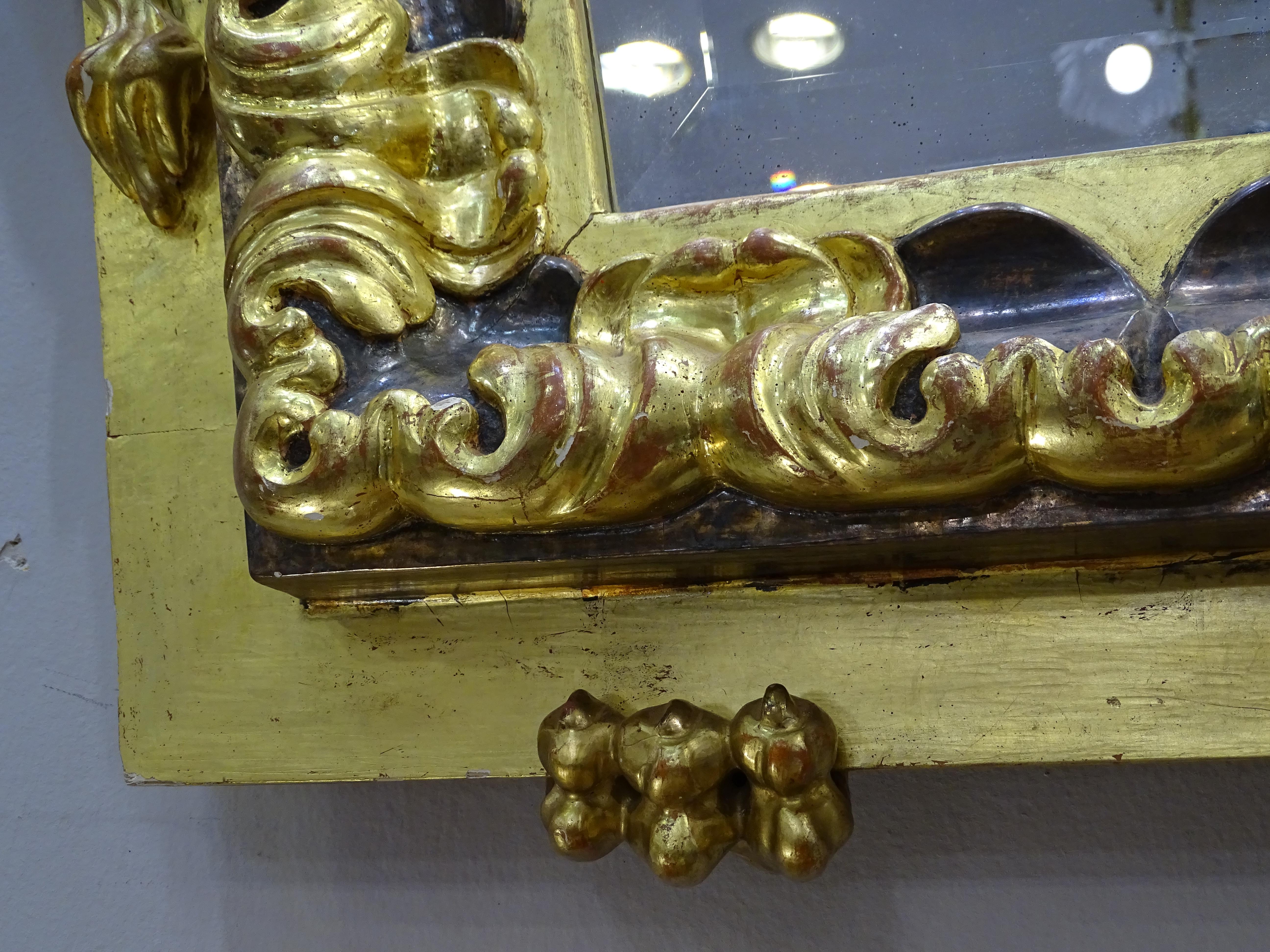 Miroir dragon d'après Gabriel Viardot, bois doré Art Nouveau du 20ème siècle 3