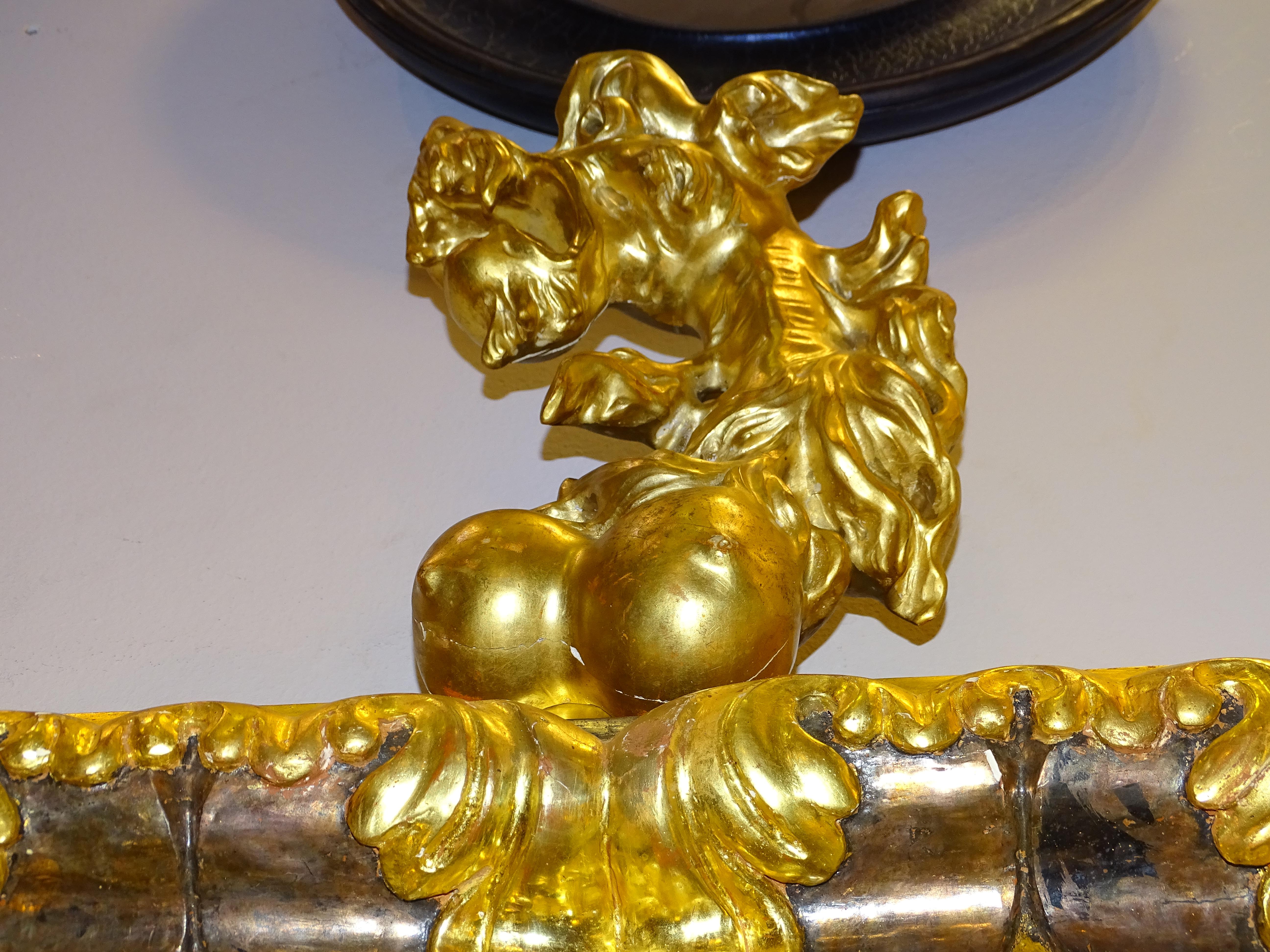 Miroir dragon d'après Gabriel Viardot, bois doré Art Nouveau du 20ème siècle 8