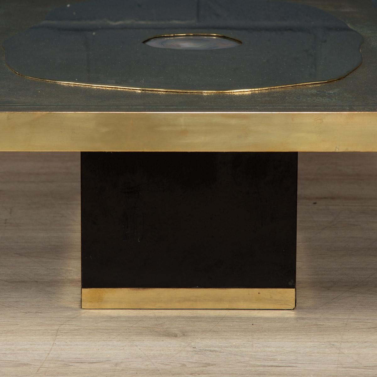 20th Century Agate And Brass Clad Coffee Table by Georges Mathias, c.1970 3