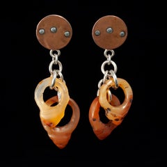 Orecchini in agata e argento del XX secolo by Jewels