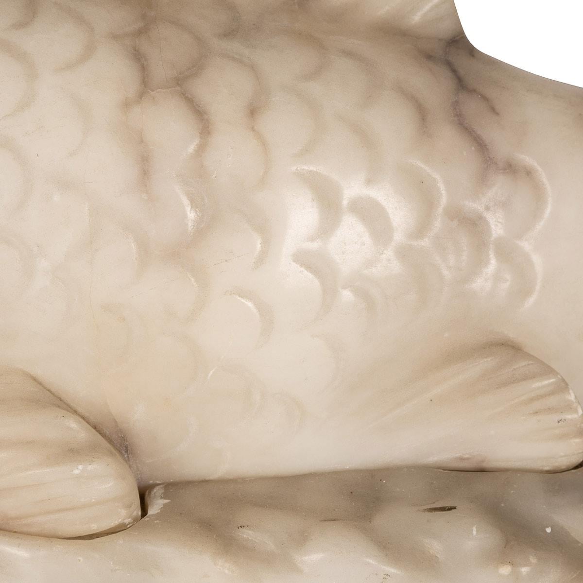 20th Century Alabaster Carved Fish Lamp For Sale 14