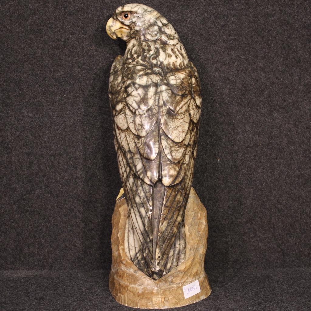 20th Century Alabaster Italian Eagle Sculpture, 1950s For Sale 1