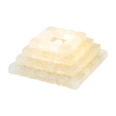 20th Century Albano Poli Poliarte Table Lamp in Glass and Metal Structure, 60s