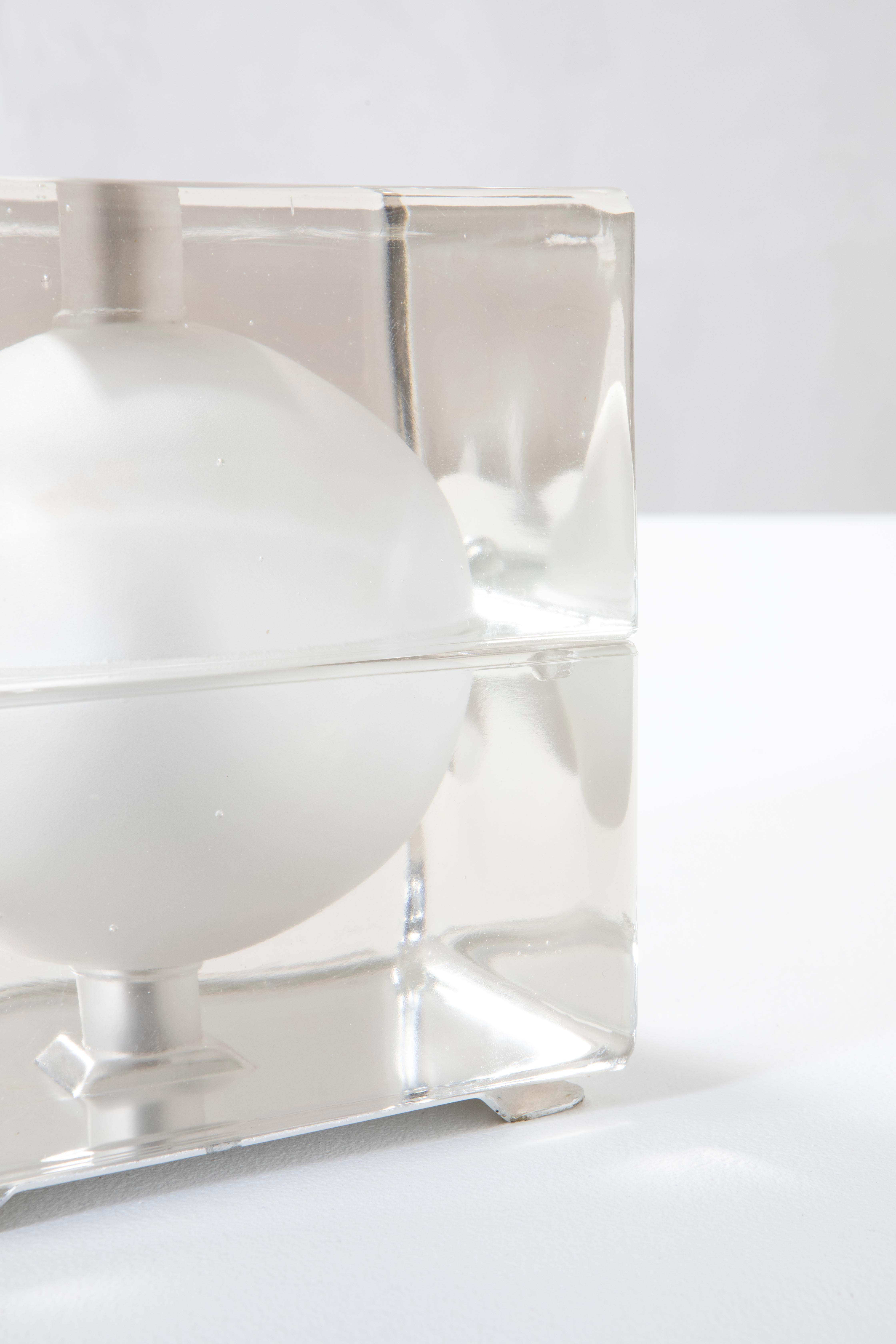 20e siècle, Alessandro Mendini Lampe de table Fidenza Vetraria Mod. Cubosfera, 60s en vente 4