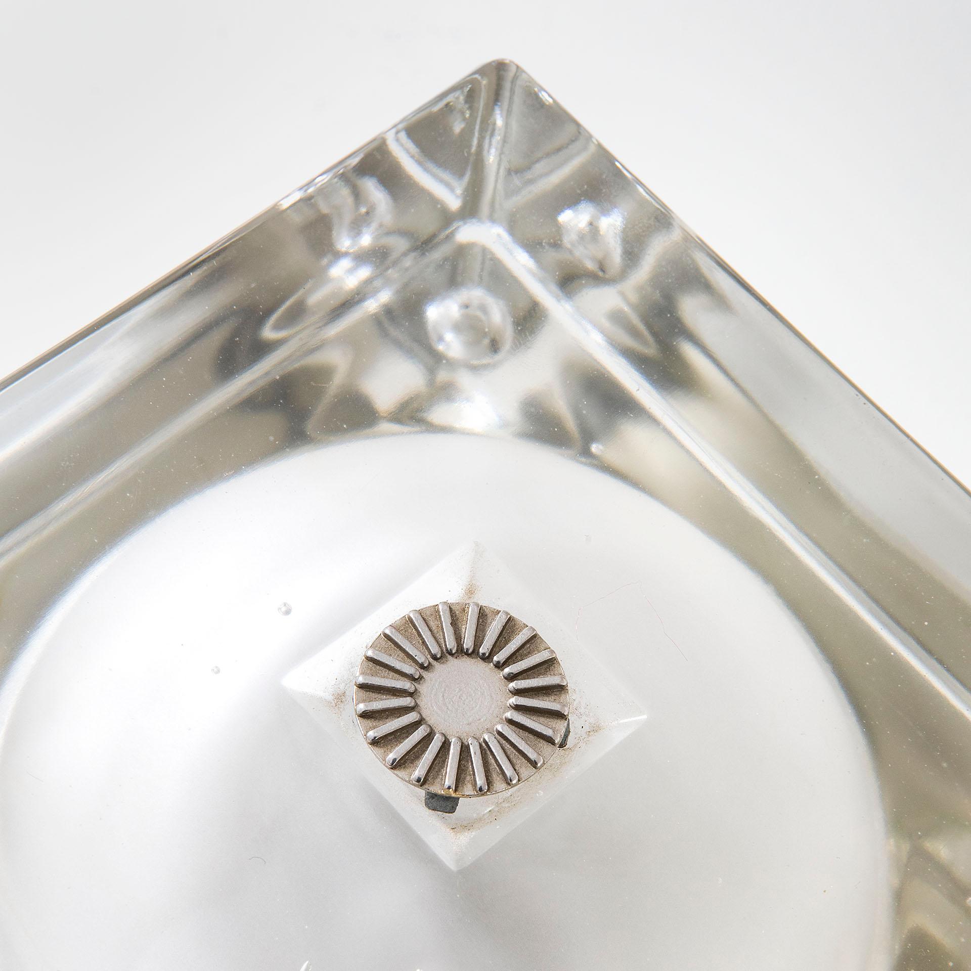 Moulé 20e siècle, Alessandro Mendini Lampe de table Fidenza Vetraria Mod. Cubosfera, 60s en vente