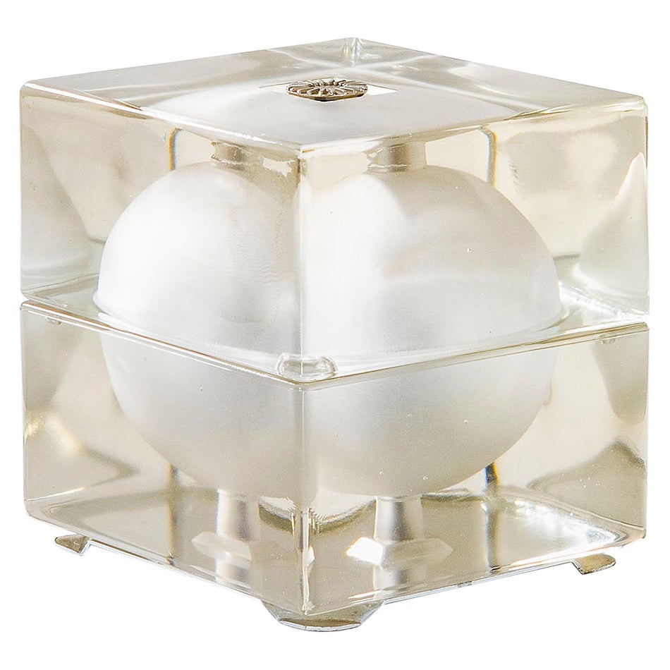 20e siècle, Alessandro Mendini Lampe de table Fidenza Vetraria Mod. Cubosfera, 60s en vente