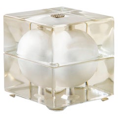 20th Century, Alessandro Mendini Fidenza Vetraria Table Lamp Mod. Cubosfera, 60s