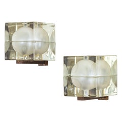 20th Century, Alessandro Mendini Pair of Wall Lights mod. Cubosfera